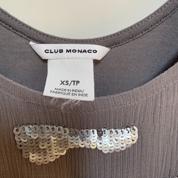 Club Monaco silk sequin and jersey tank top - Picture 4 of 4